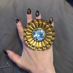 Vintage bling sunflower ring